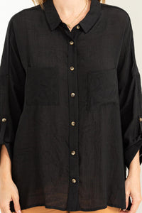 RAQUELLE BUTTON DOWN TOP