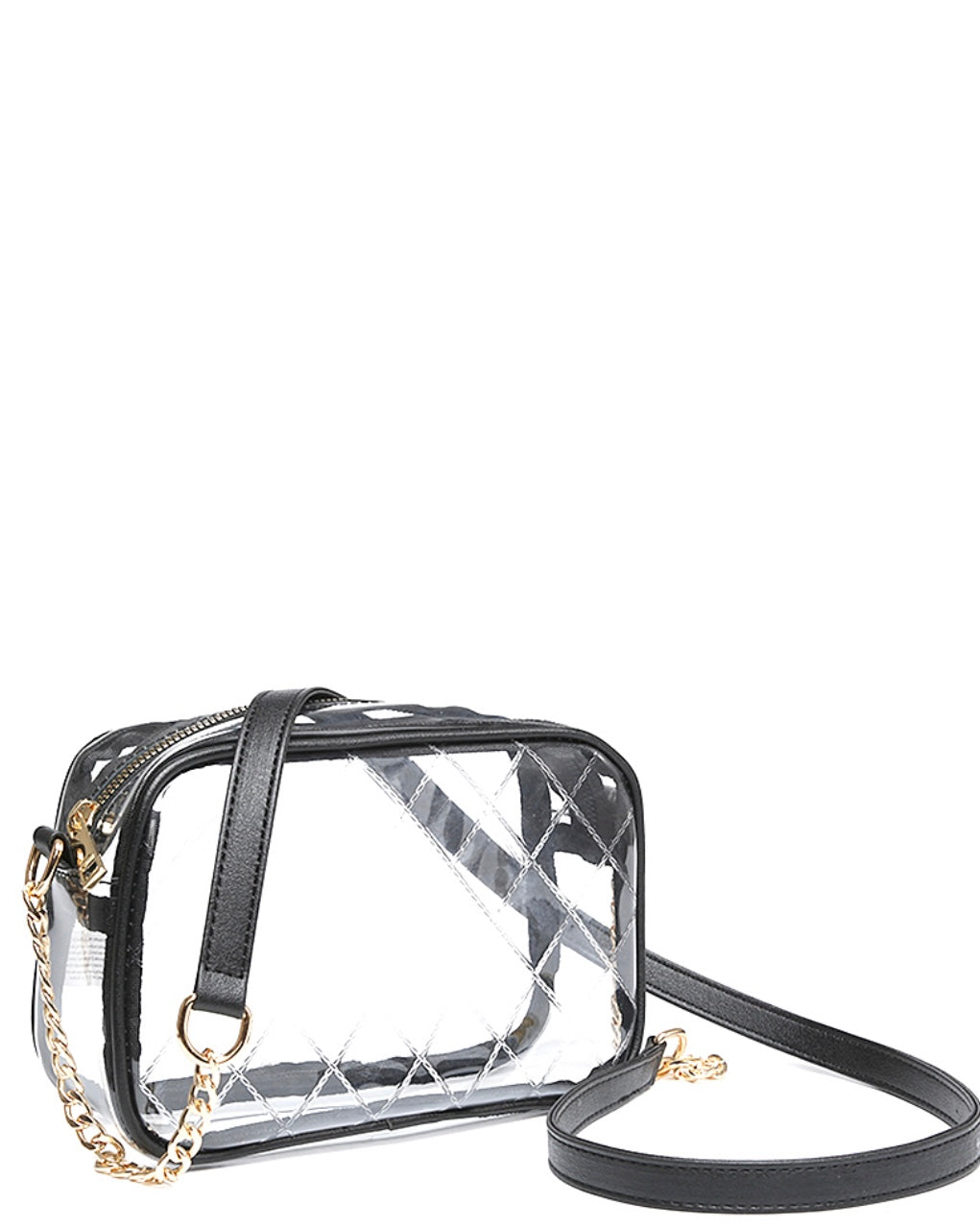 CLEAR QUILT CROSSBODY