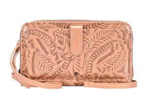 FLORAL EMBOSSED CROSSBODY